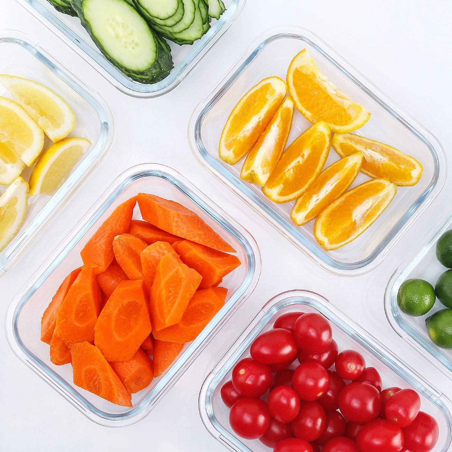 10-Pack Glass Food Storage Containers