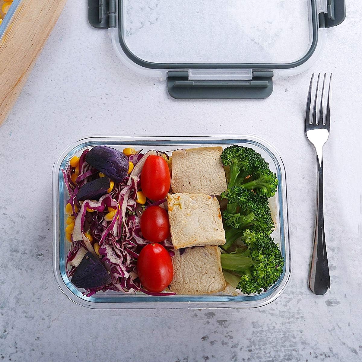 10-Pack Glass Storage Containers with Lids