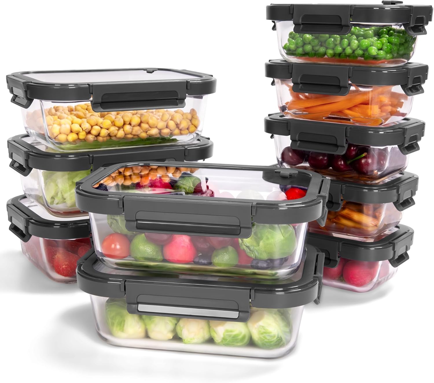 10-Piece Borosilicate Glass Container Set
