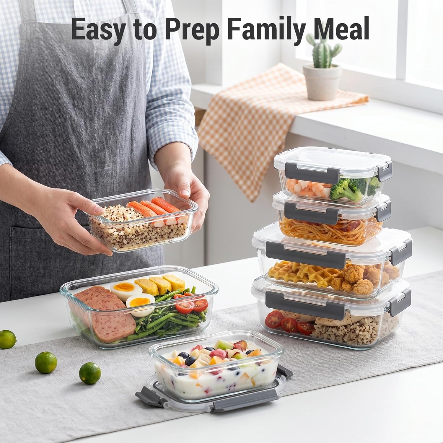 20-Piece Glass Container Set with Lids