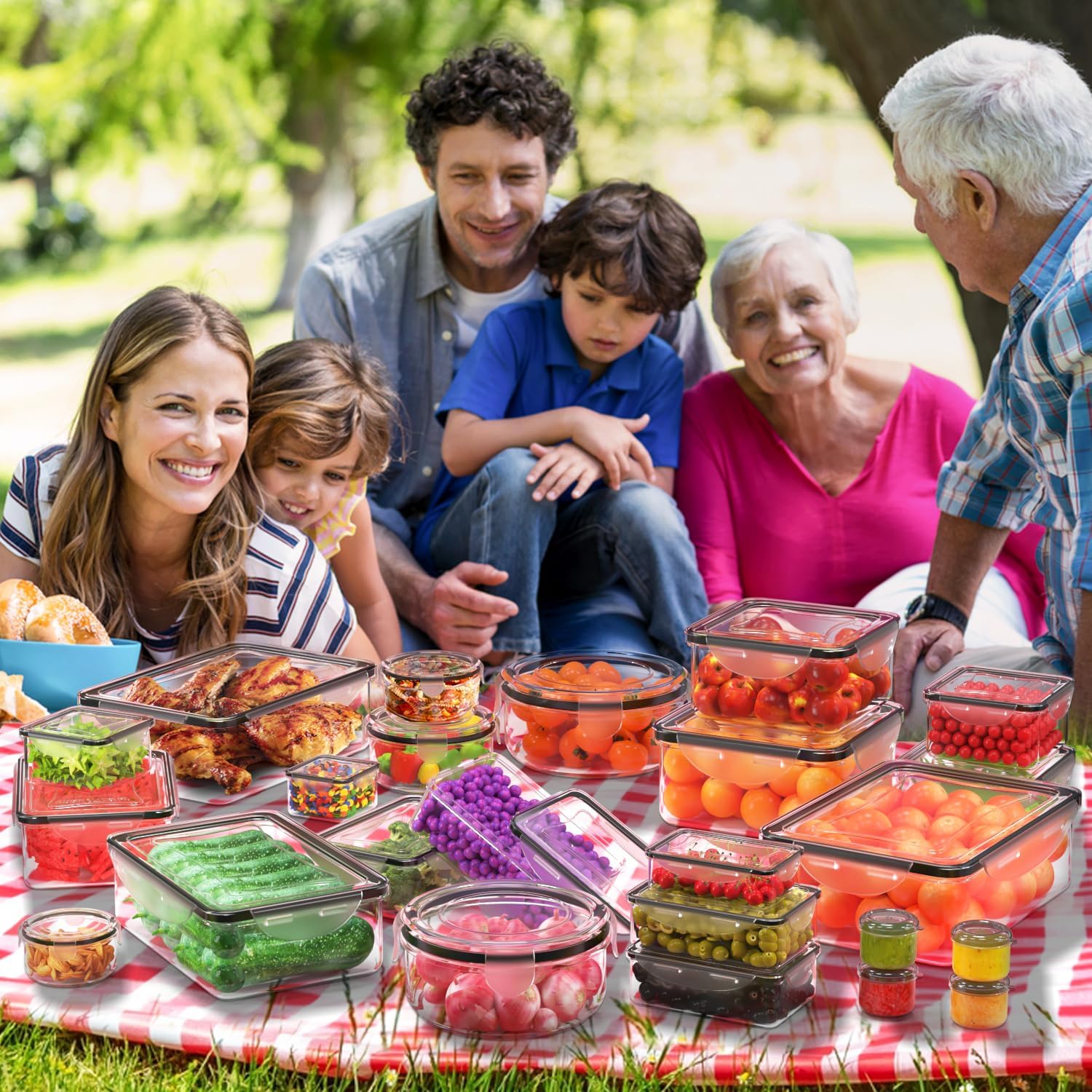 56-Piece Stackable Food Container Set