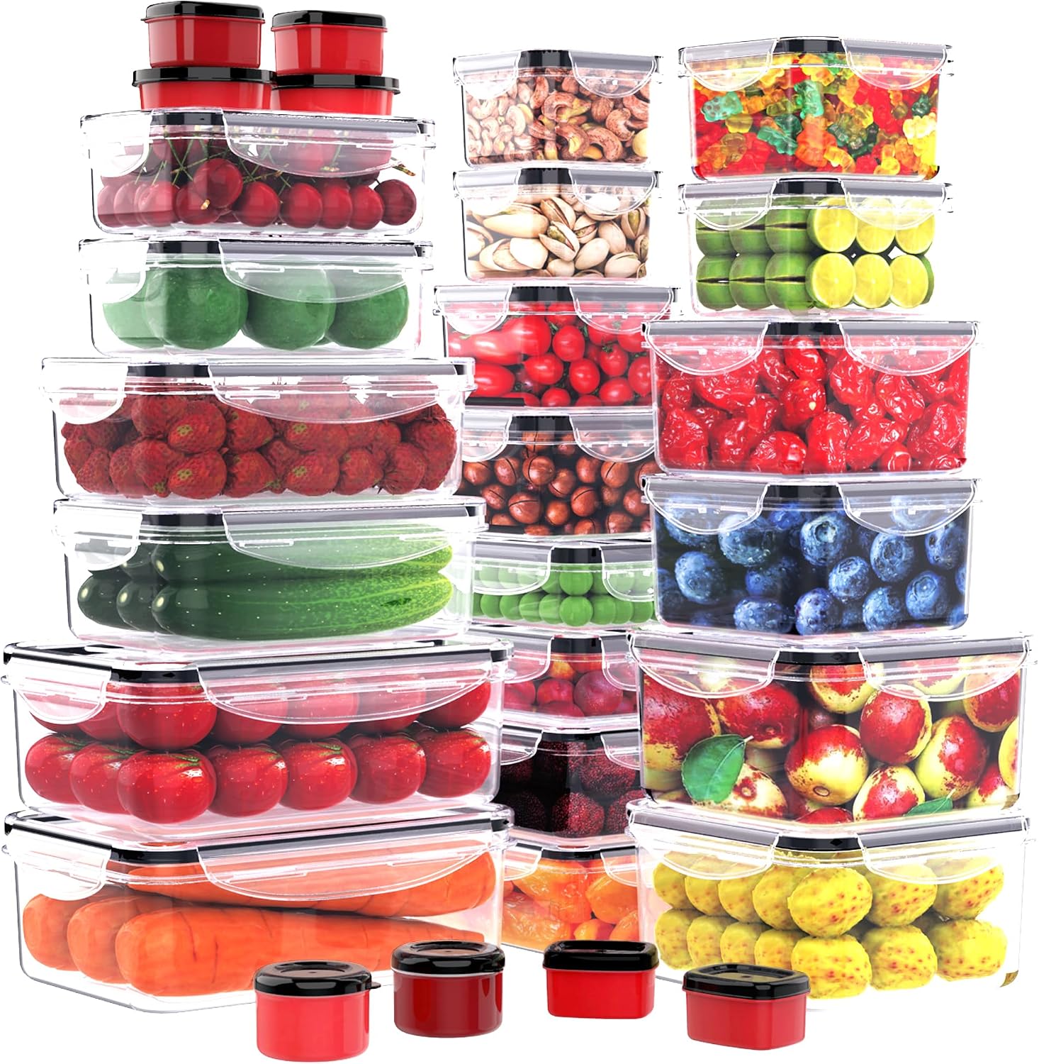 56-Piece Stackable Food Container Set