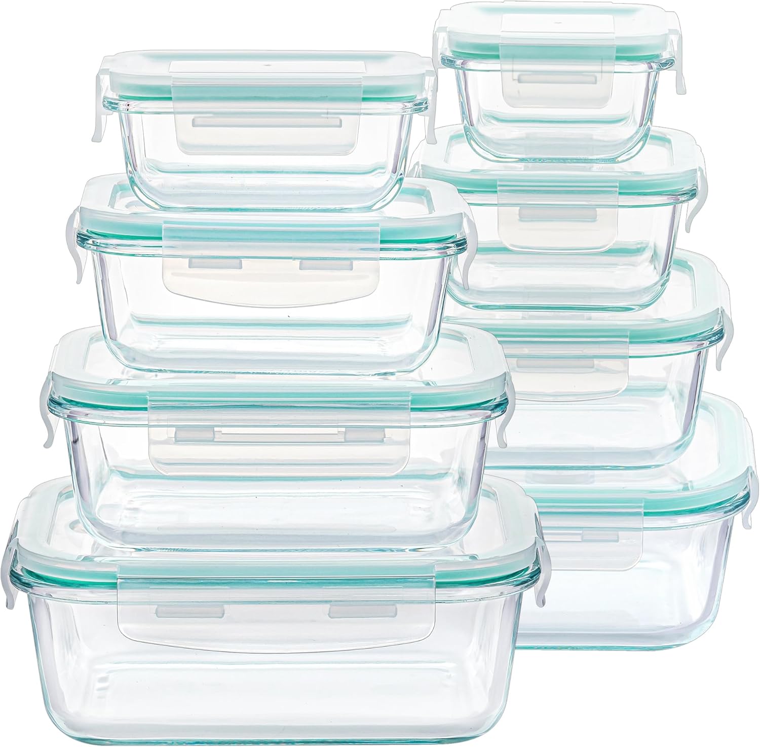 8-Pack Glass Food Storage Containers with Lids
