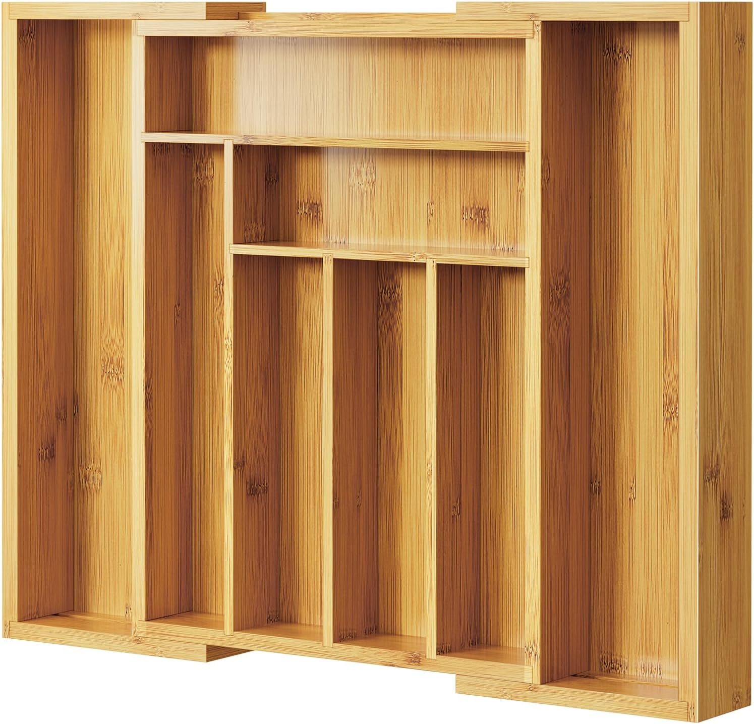 Bamboo Expandable Cutlery Drawer Organiser