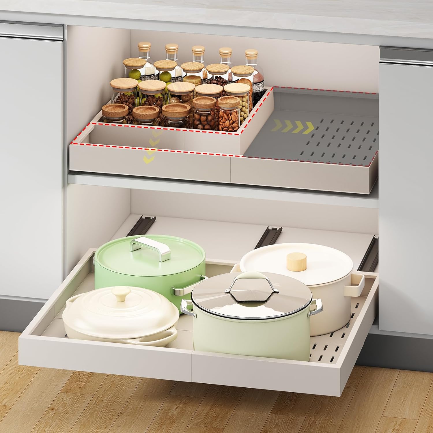 Expandable Pull-Out Cabinet Organiser