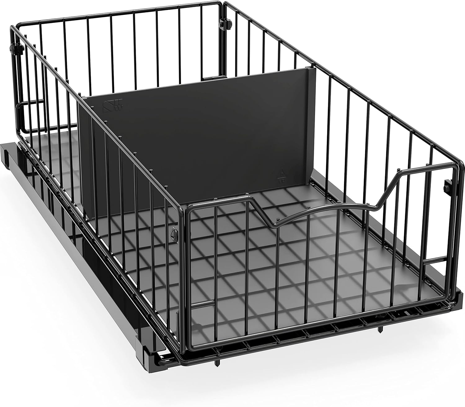 Sliding Black Cabinet Basket