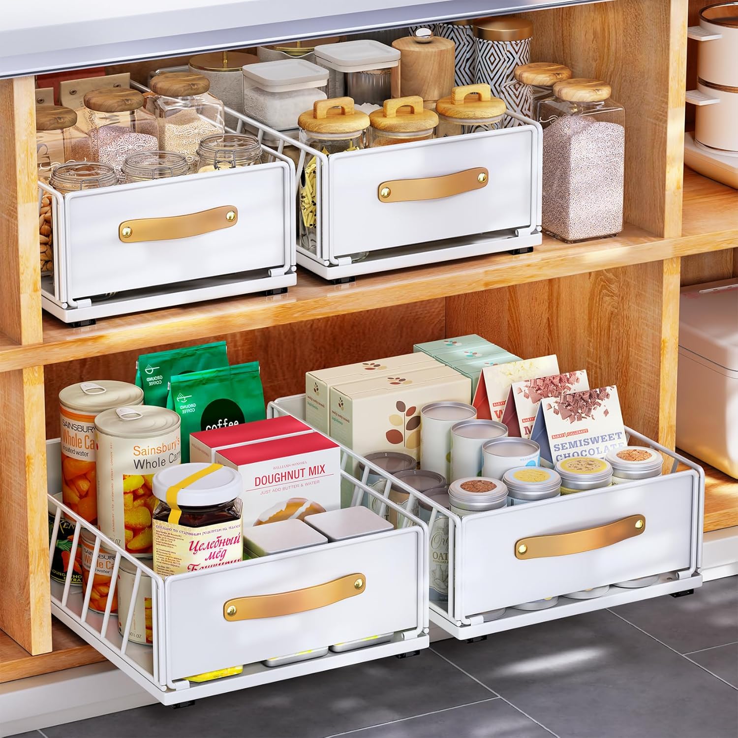 Sliding Mesh Cabinet Storage Basket