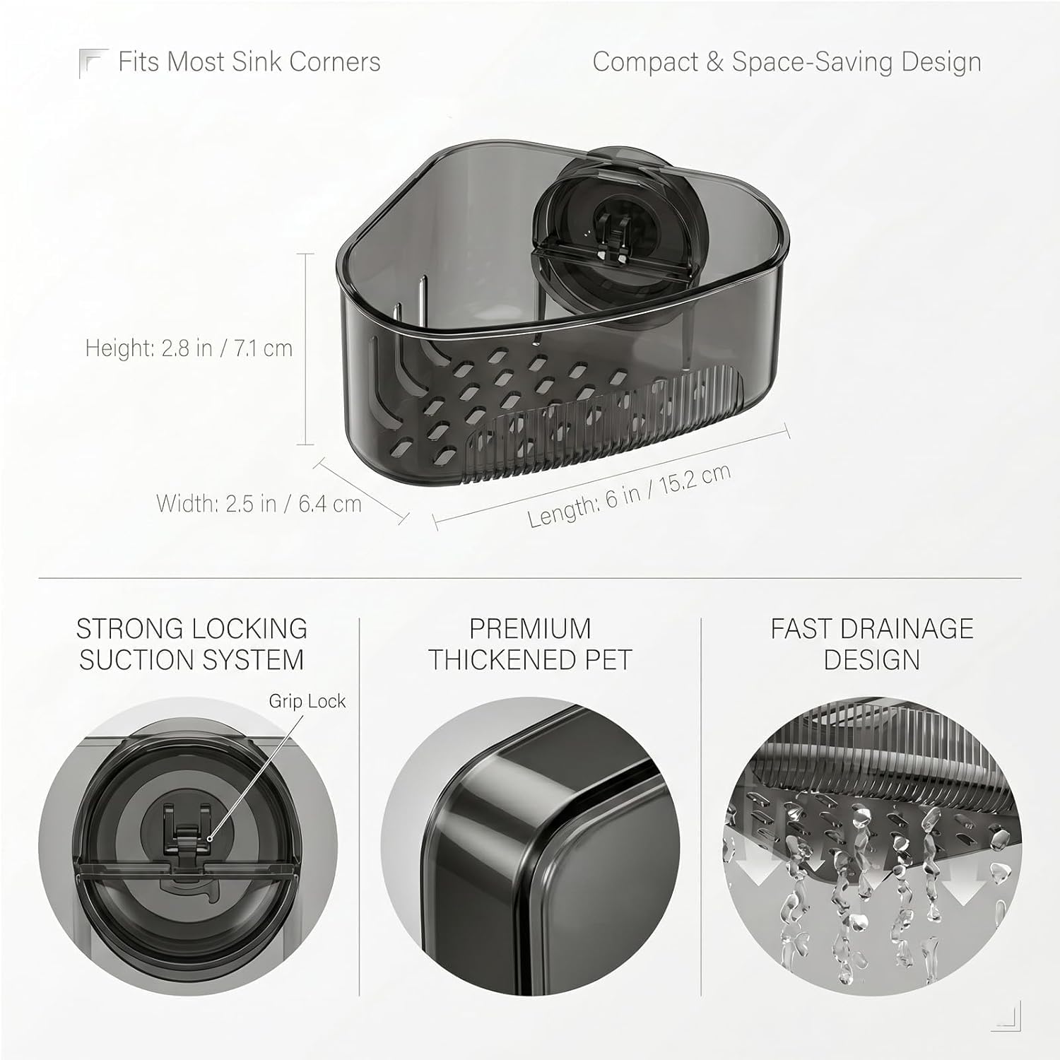 Two-Pack Corner Sink Organisers